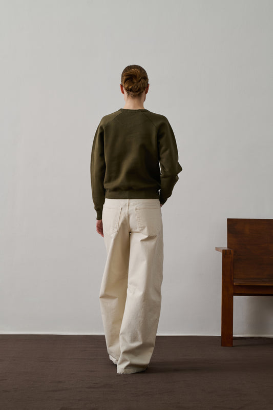 Sweatshirt Artemis - Kaki Foncé - Coton - Femme