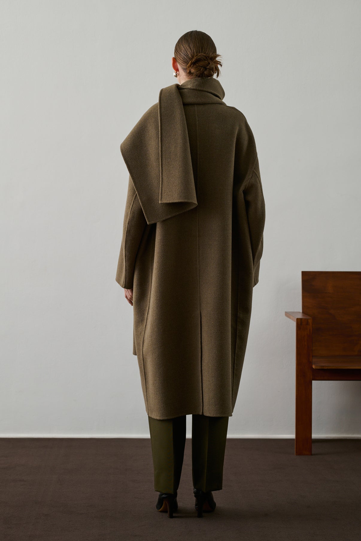 Manteau Finn - Beige/Gris - Laine - Femme vue 2