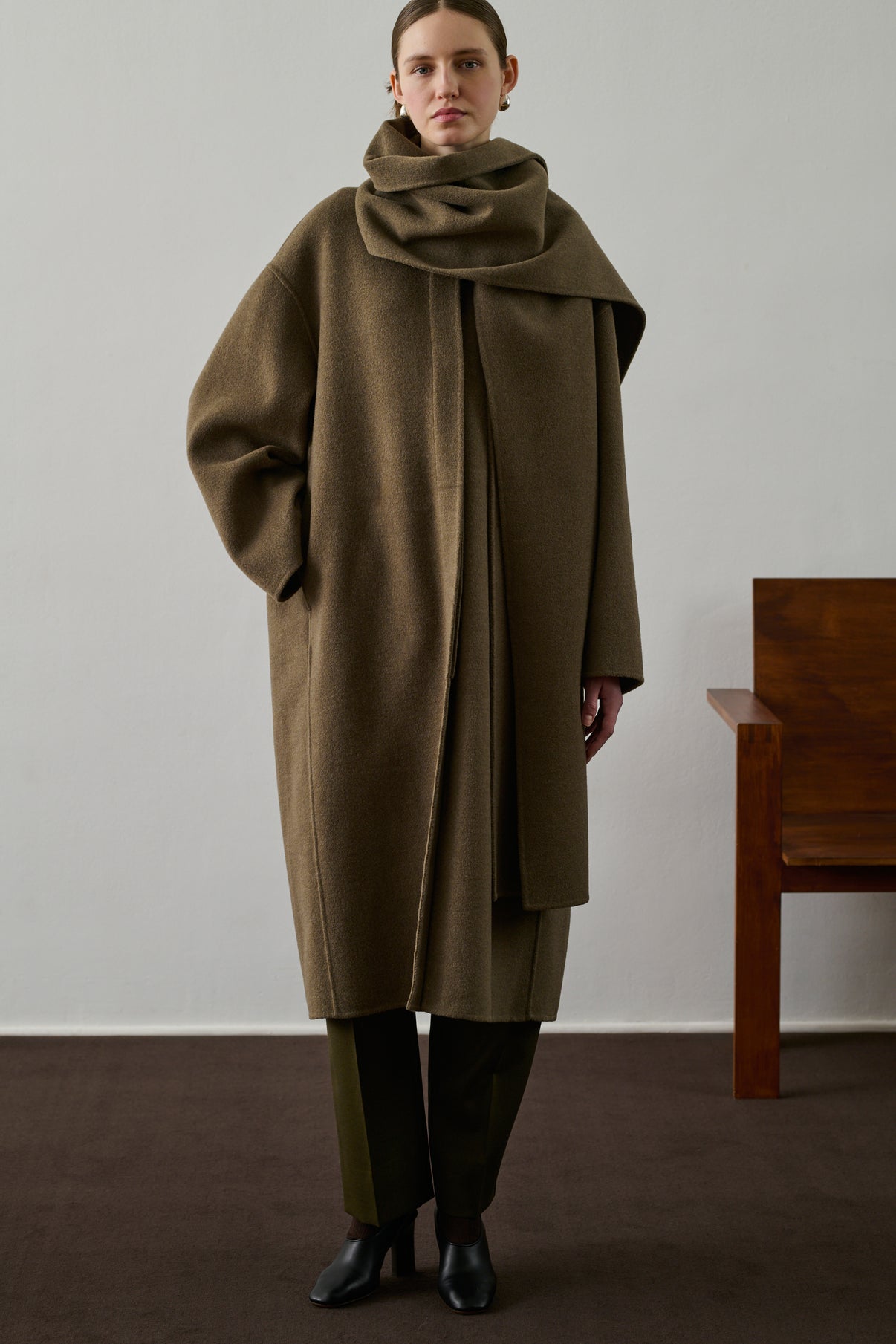Manteau Finn - Beige/Gris - Laine - Femme vue 1