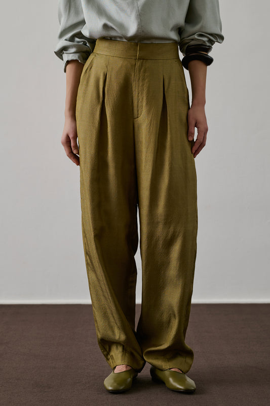 Pantalon Baptiste - Sable - Soie - Femme