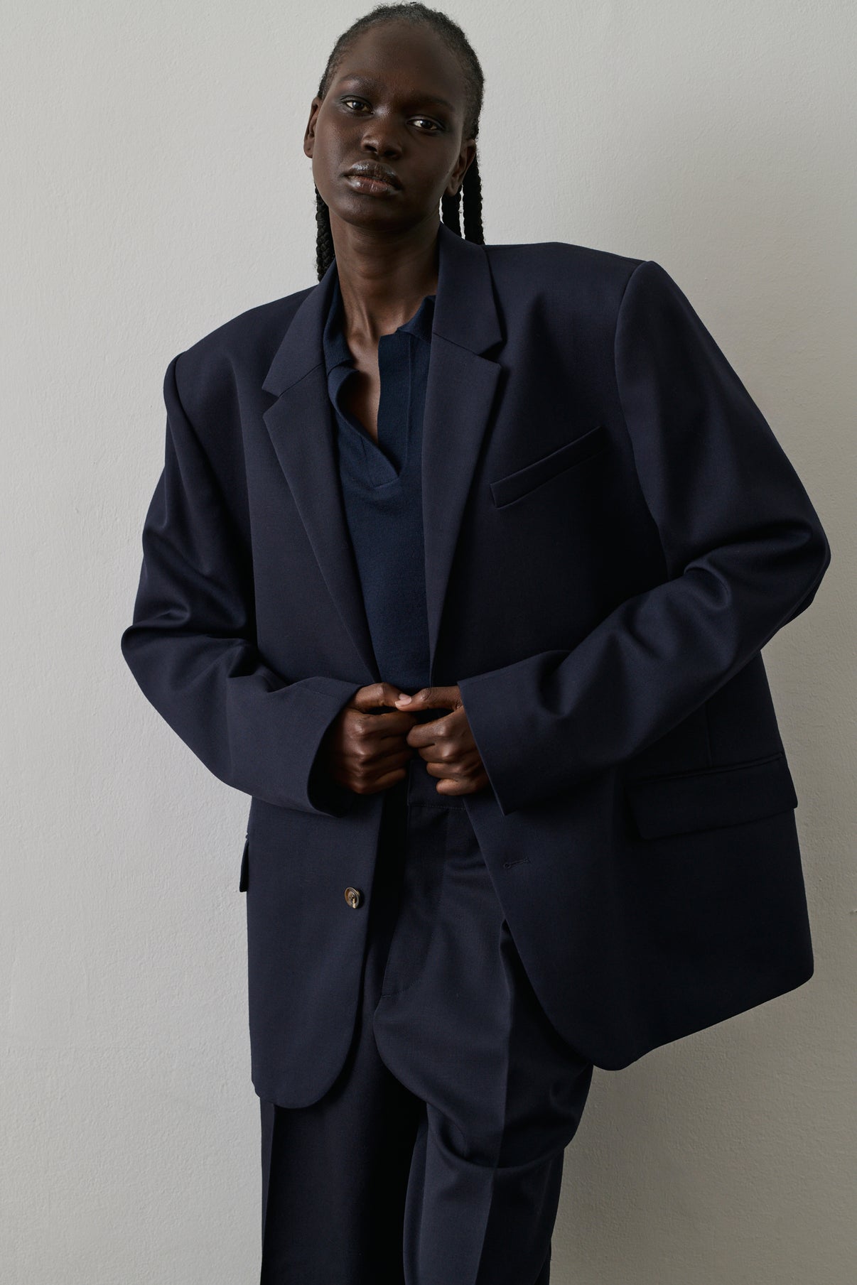 Veste Giani - Bleu Nuit - Laine - Femme vue 2