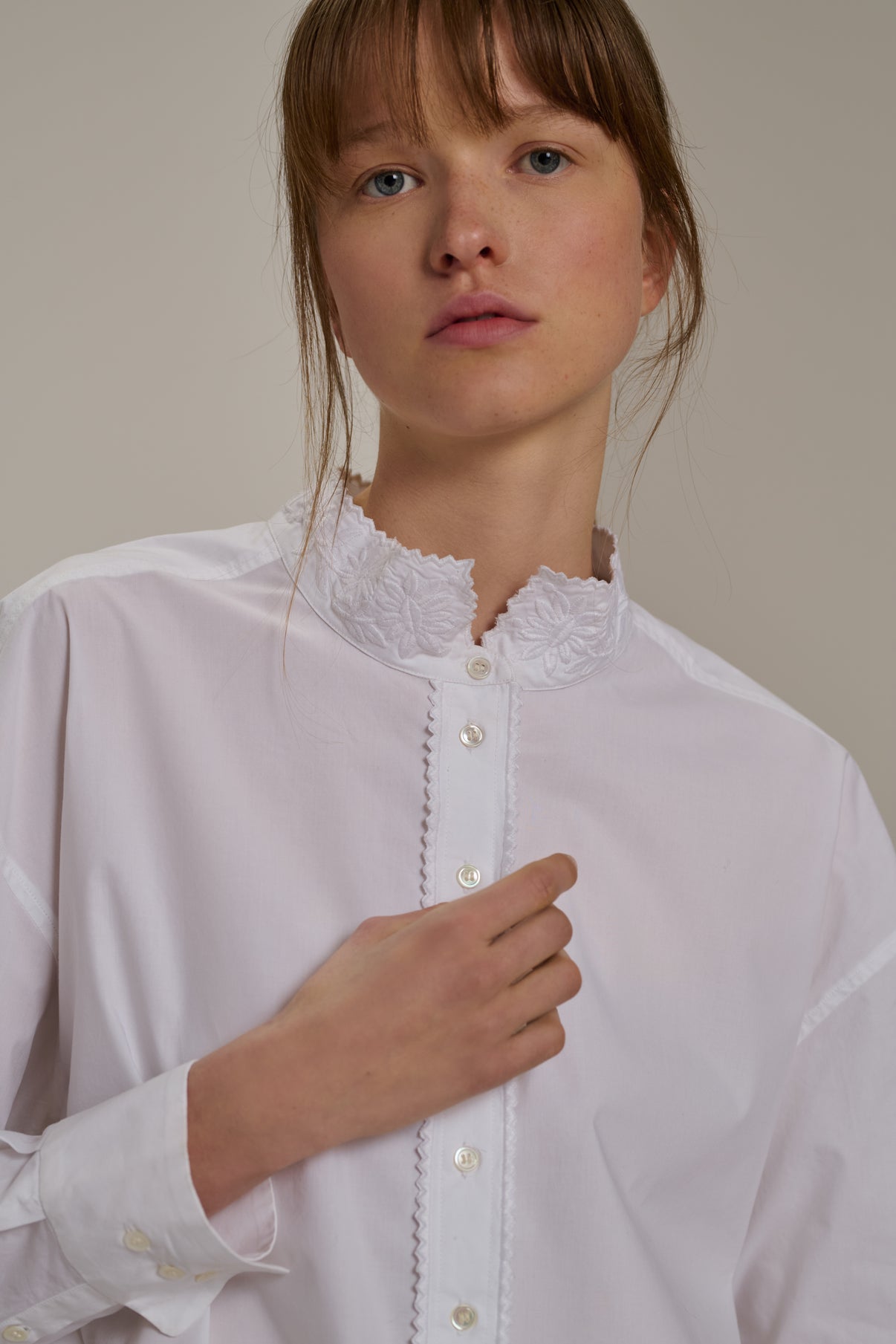 Chemise Poeme - Blanc - Coton - Femme vue 2