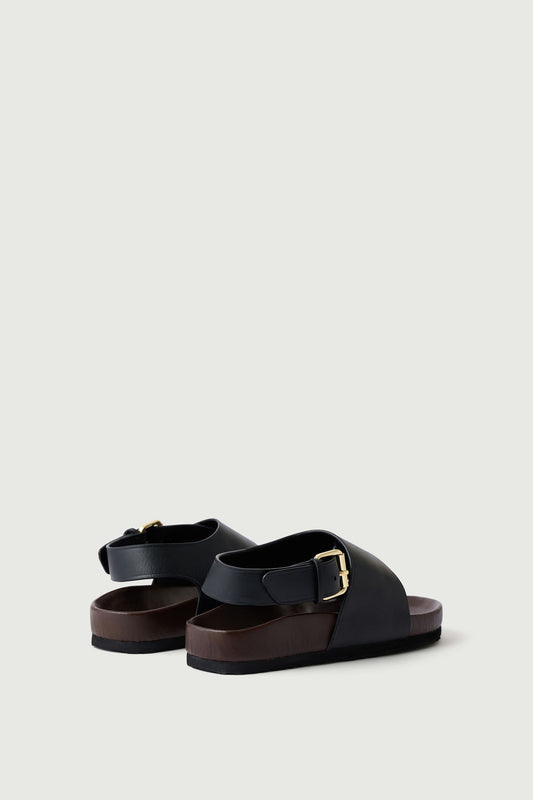 Sandales Domani - Noir - Cuir - Femme