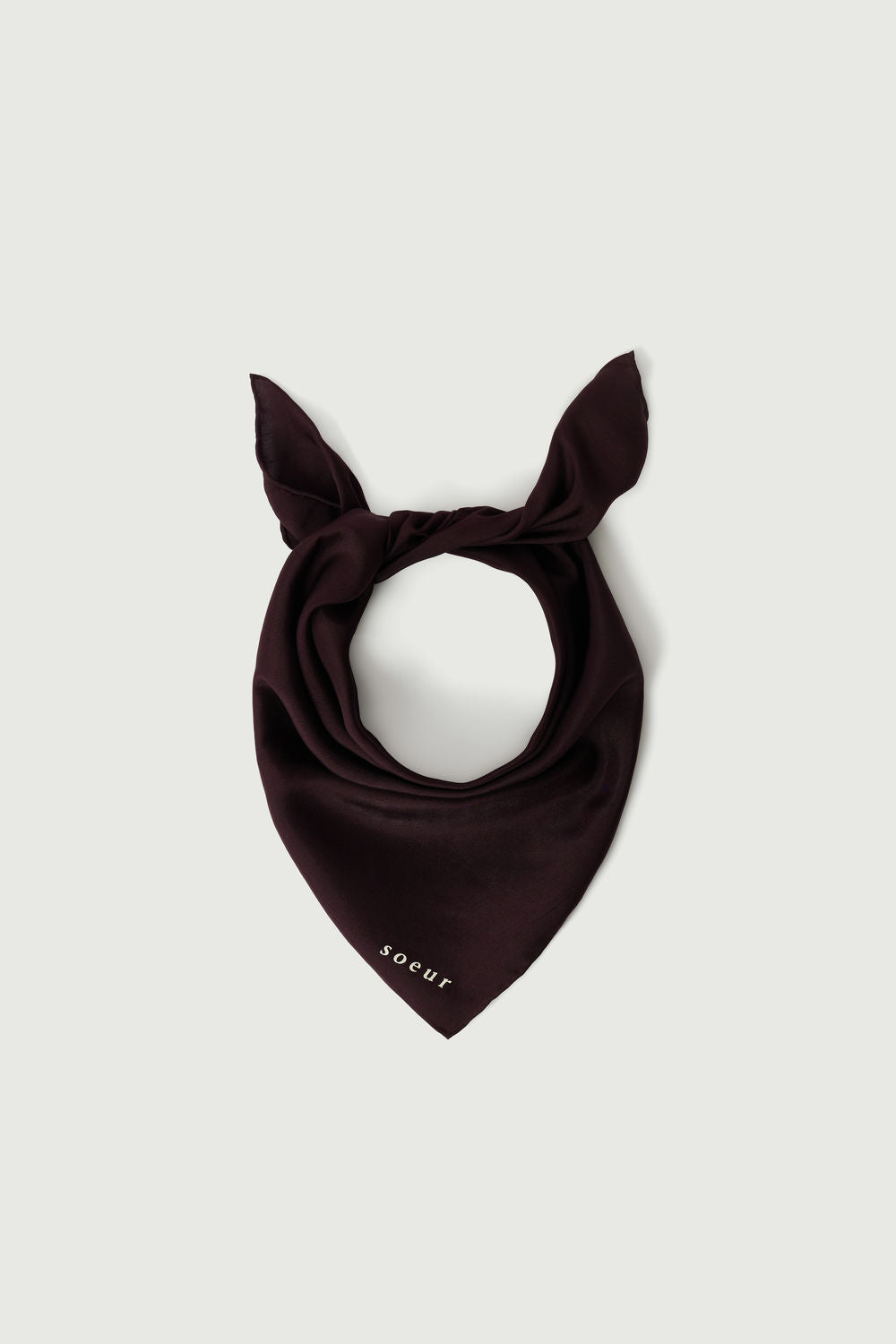 Foulard Square - Aubergine - Soie - Femme